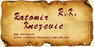 Ratomir Knežević vizit kartica